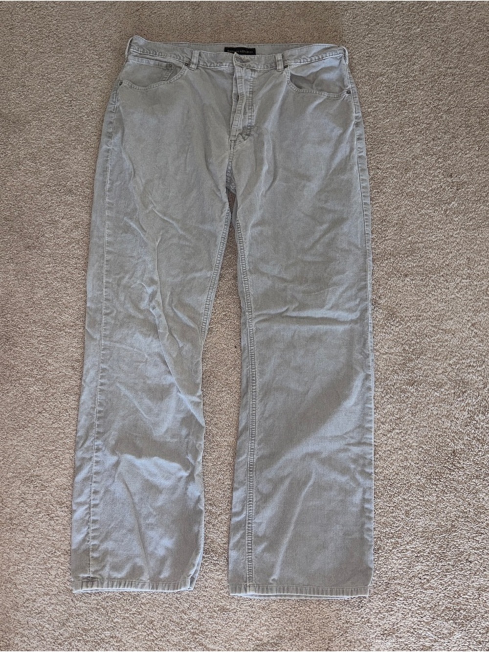 Men’s Banana Republic Light Gray Corduroy Pants Size: 38/34